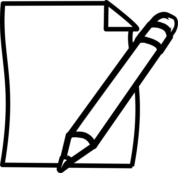 600x582 Pencil Amp Paper Clip Art