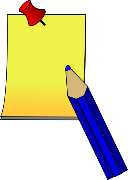 426x601 Post It Paper Pen Clip Art