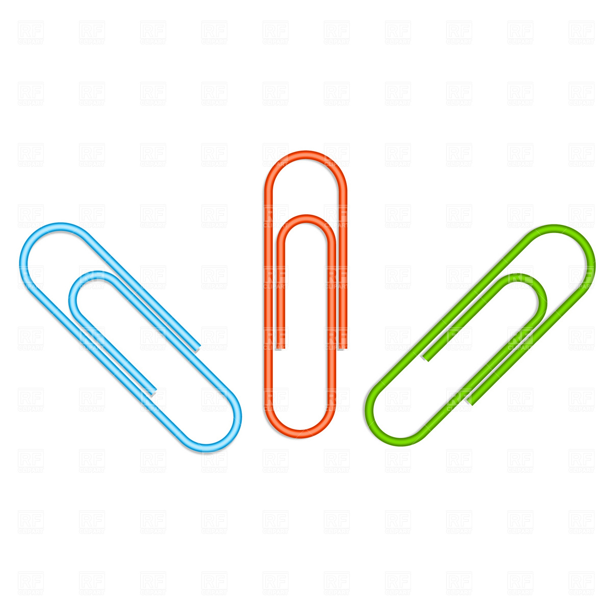 1200x1200 Set Of Metallic Paper Clips Royalty Free Vector Clip Art Image