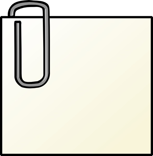 588x598 Note With Paperclip Clip Art Free Vector In Open Office Drawing