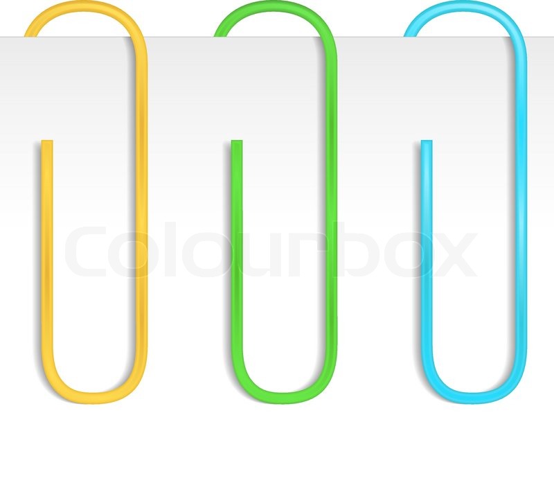 800x723 Paper Clips Stock Vector Colourbox