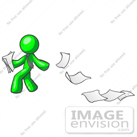450x450 Clip Art Graphic Of A Green Guy Character Wearing A Business Tie