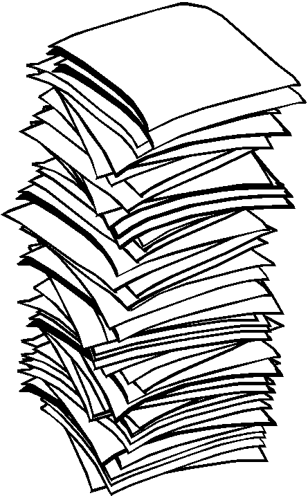 445x720 Paper Clipart Stack Paper