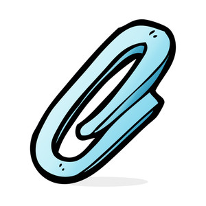 300x300 Cartoon Lined Paper With Paperclip Royalty Free Stock Image