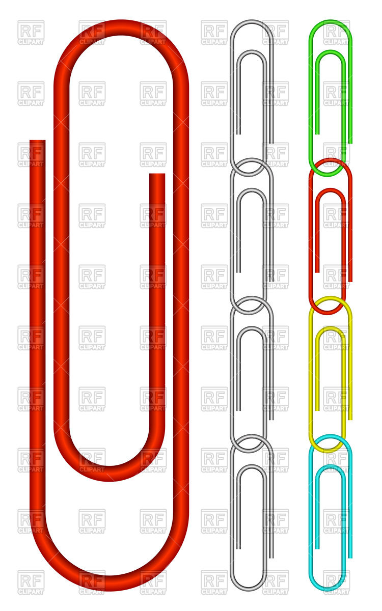 750x1200 Chain From Paper Clips Royalty Free Vector Clip Art Image