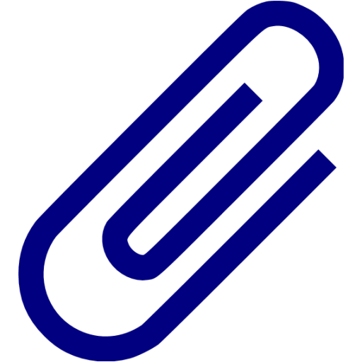 512x512 Navy Blue Paper Clip 2 Icon