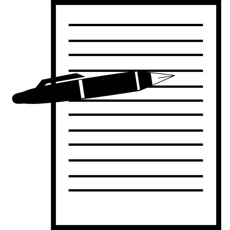 800x800 Pen And Paper Clipart