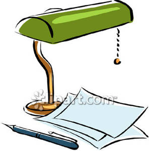 296x300 And Paper Under A Desk Lamp