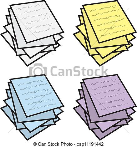 438x470 Messy Papers Clipart