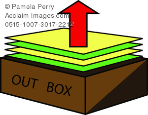 300x233 Clip Art Image Of An Office Out Box For Paperwork