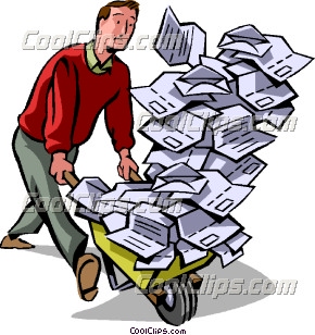 290x308 Doing Paperwork Clip Art