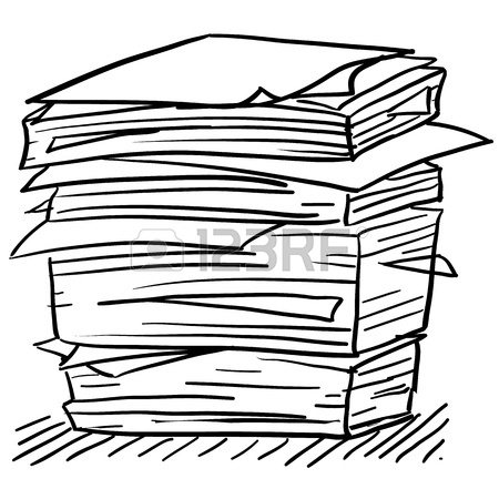 450x450 Doodle Style Paperwork Illustration In Vector Format Royalty Free
