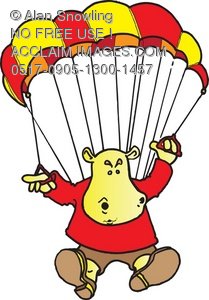 209x300 Illustration Of Parachuting Hippo