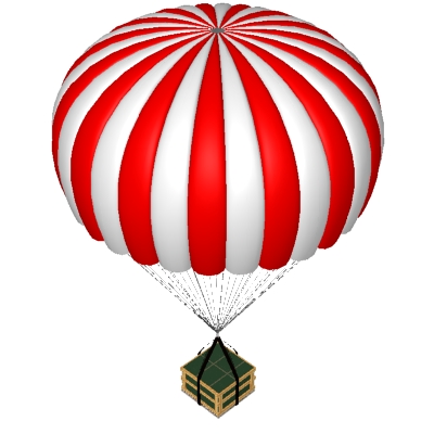 400x400 Open Parachute Clipart