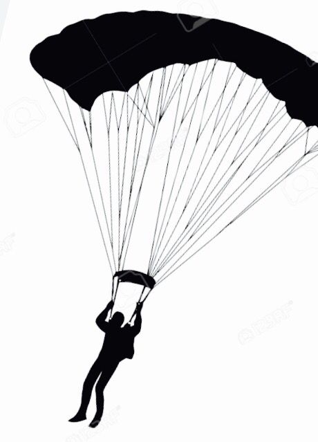 460x639 Parachute Silhouette Vector Free Download Dive Sky