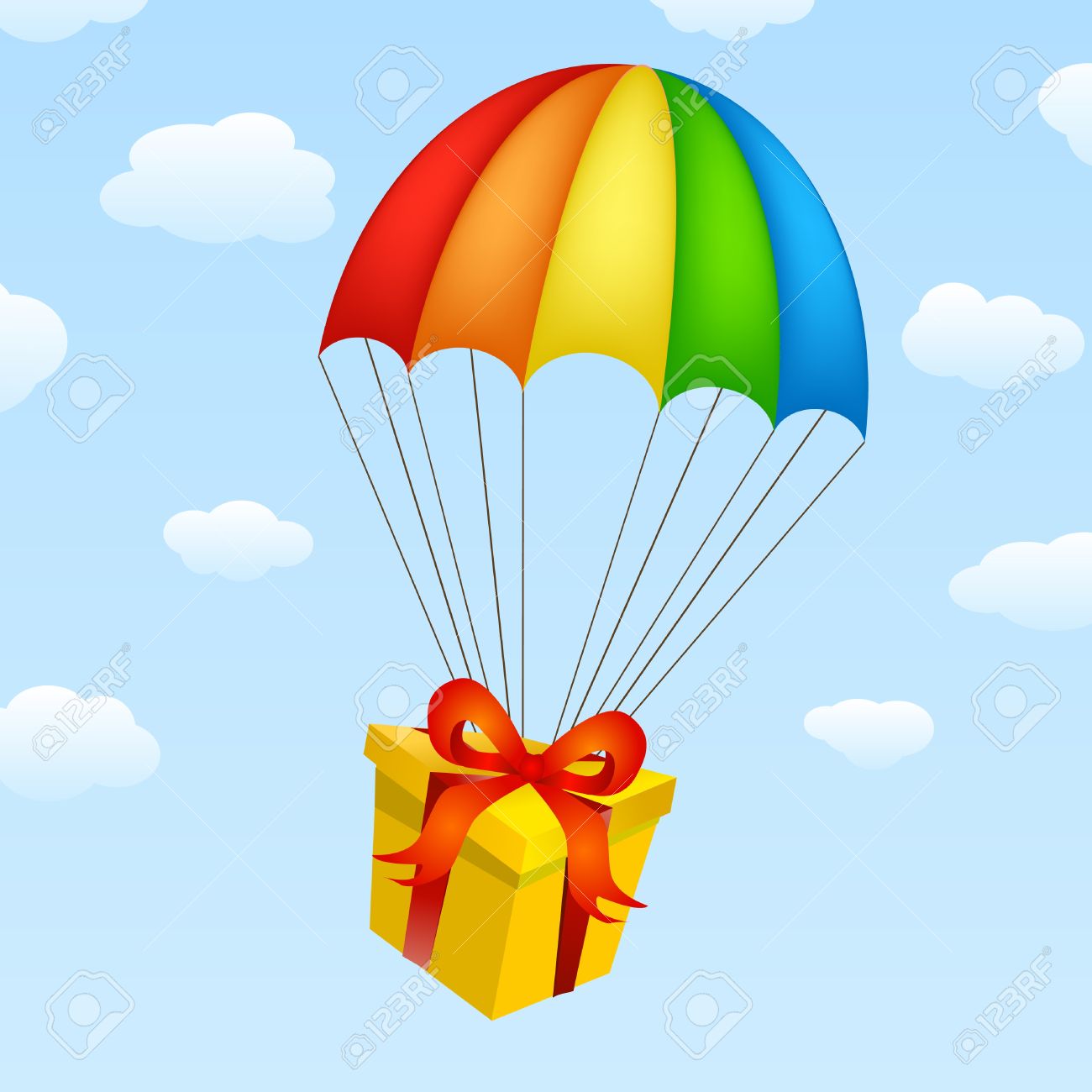 1300x1300 Parachute Clipart Cute