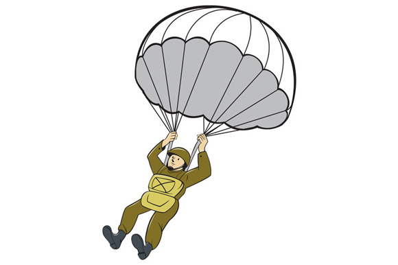 580x386 Parachute Clipart Soldier