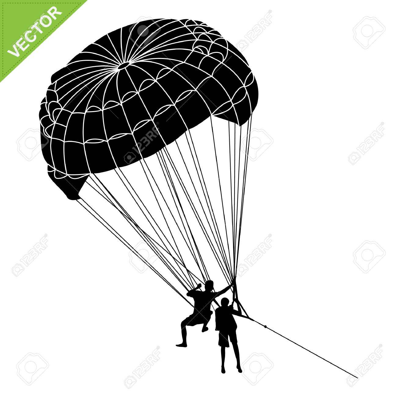 1300x1300 Parachute Silhouette Royalty Free Cliparts, Vectors, And Stock
