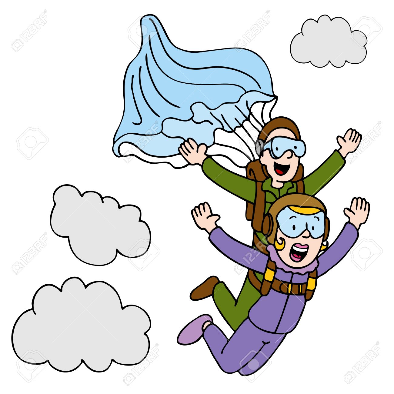 1300x1300 Parachute Clipart Person