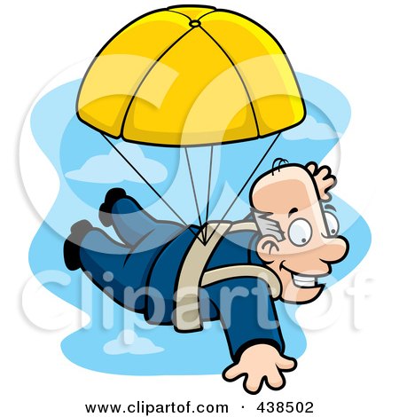 450x470 Royalty Free (Rf) Parachuting Clipart, Illustrations, Vector