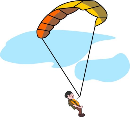 550x499 Skydiving Parachute Clipart