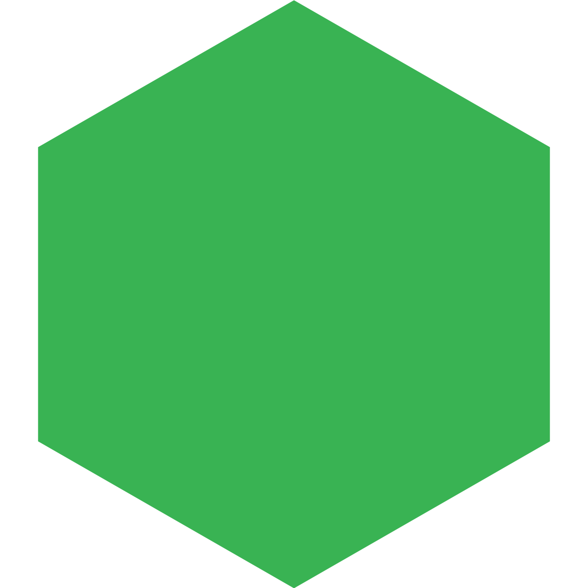 1200x1200 Hexagon Clipart Green