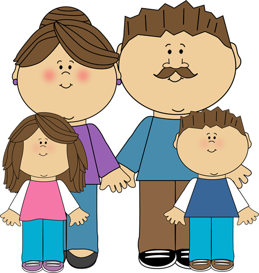 522x550 Parents And Children Clip Art Image