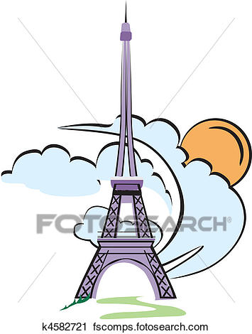 355x470 Clipart Of Eiffel Tower Paris K4582721