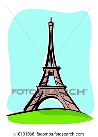 337x470 Clip Art Of Paris (Tour Eiffel) K18101056