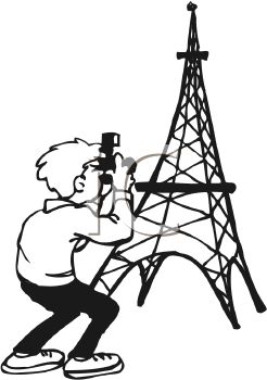 246x350 Royalty Free Clipart Image Cartoon A Tourist Taking A Photo