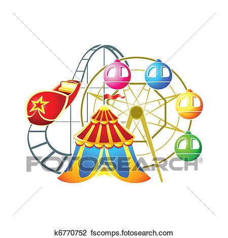 450x470 Clipart Of Amusement Park Symbol K6770752