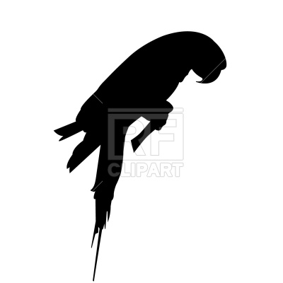 400x400 Parrot Silhouette Royalty Free Vector Clip Art Image
