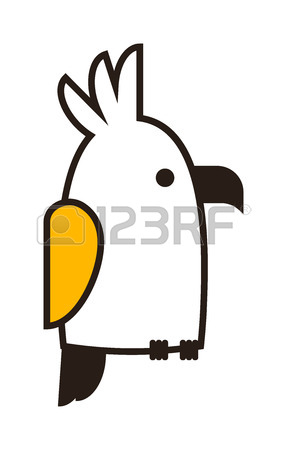 287x450 Vector Hand Drawn Illustration Of Tropical Parrot Bird. Isolated