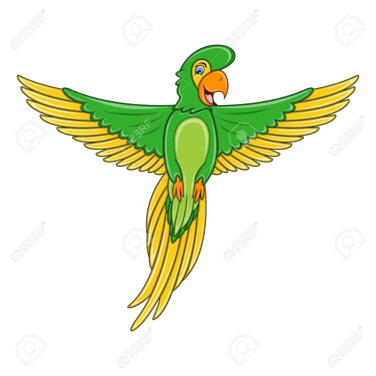1300x1300 Flying Parrot Cartoon Royalty Free Cliparts, Vectors, And Stock