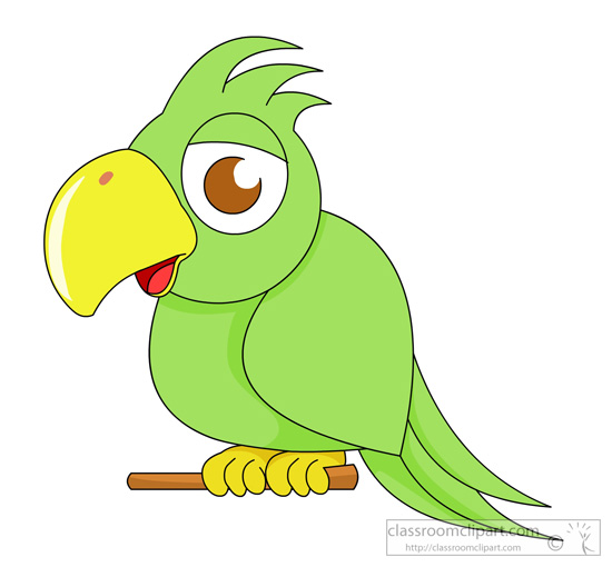 550x510 Parrot Clipart Green Parrot