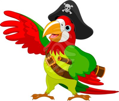 400x340 Pirate Parrot Clipart