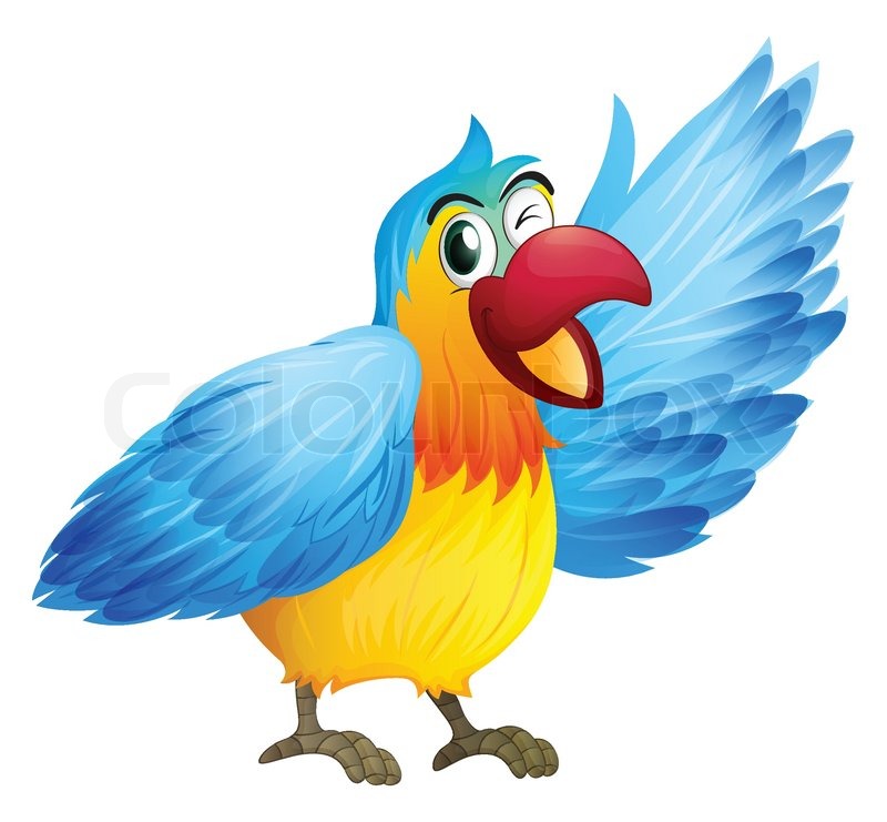 800x741 A Smiling Parrot Stock Vector Colourbox