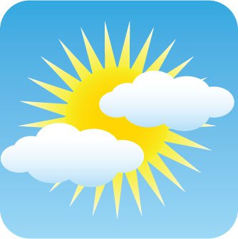 334x335 Partly Cloudy Clip Art Free Clipartfest 2