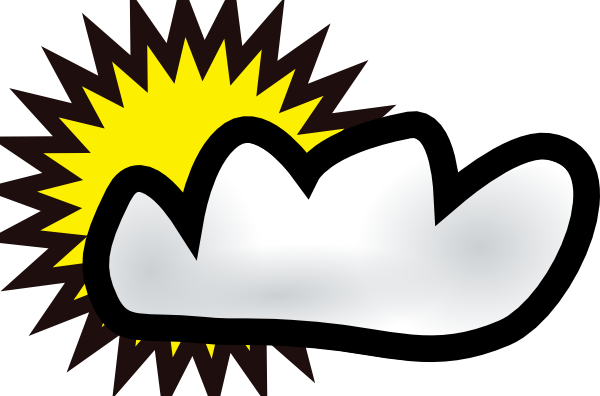 600x396 Sunny Partly Cloudy Weather Clip Art
