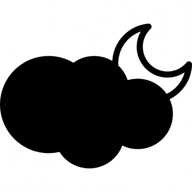 626x626 Partly Cloudy Night Icons Free Download