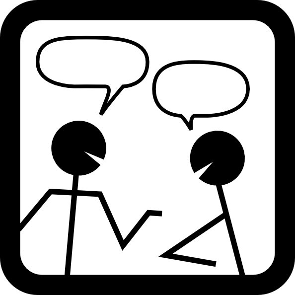 594x594 Talking With Partner Clipart