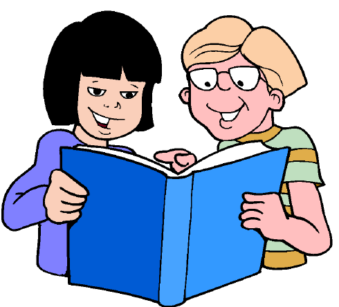 490x444 Buddy Reading Clipart