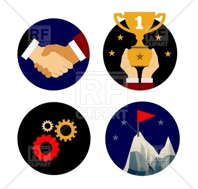 400x382 Partnership And Cooperation Business Icons Royalty Free Vector