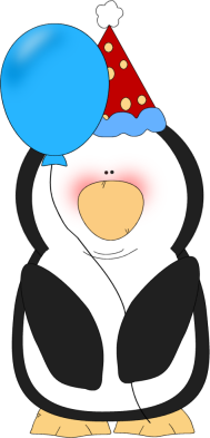 189x393 Birthday Party Penguin Clip Art