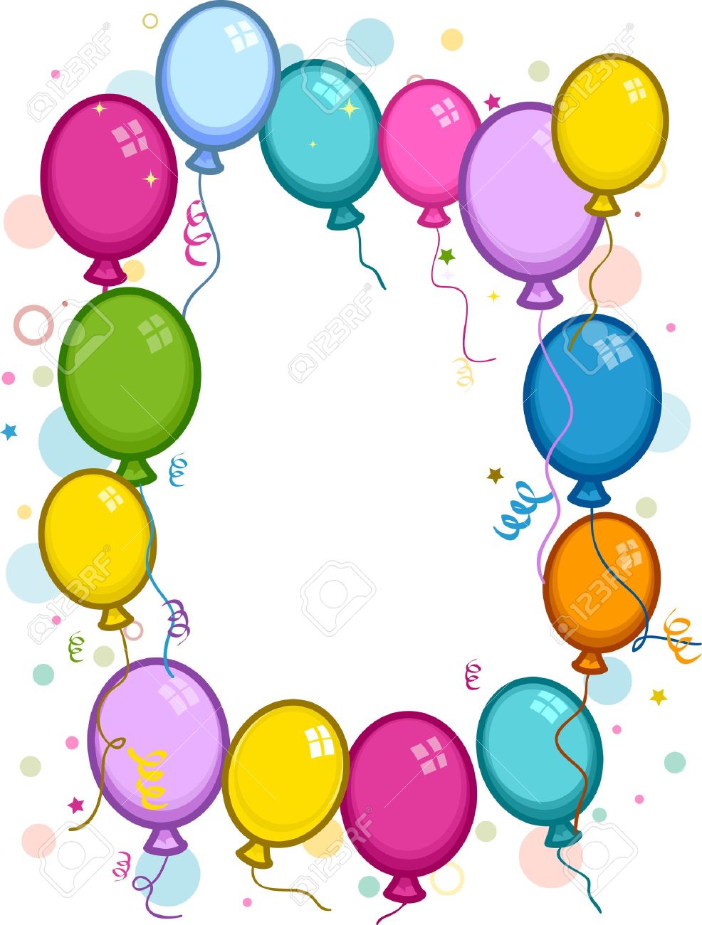 986x1300 Balloon Clipart Confetti