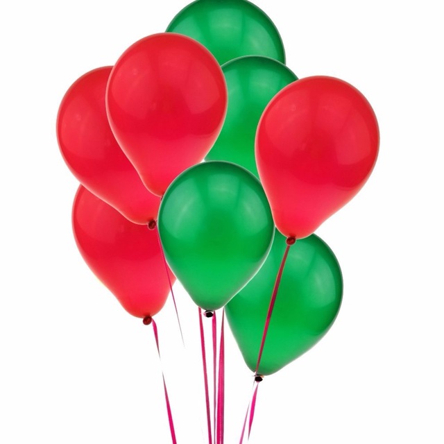 640x640 20pcs Red And Green Balloons Latex Balloons Christmas Party