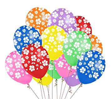355x316 48pcs Hawaiian Luau Tropical Party Balloons Birthday