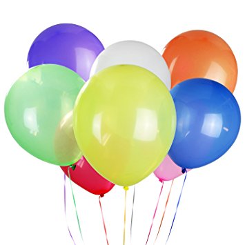 355x355 Latex Balloons Bulk (160 Piece) 8 Color Party Balloons