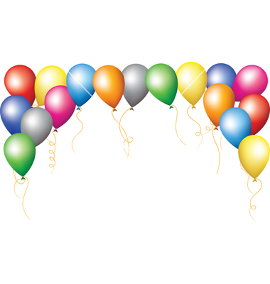 380x400 Balloon Border Clip Art