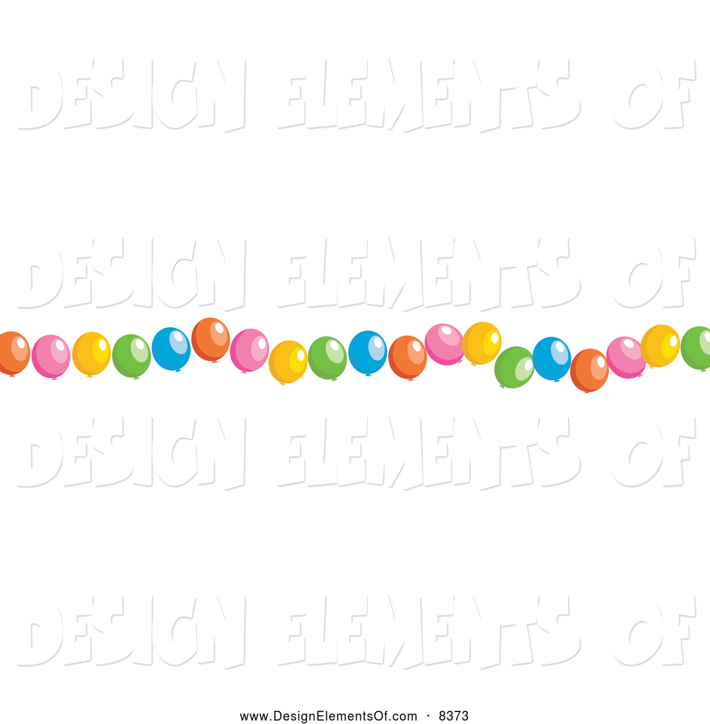 1024x1044 Vector Illustration Of A Border Of Party Balloons By Prawny